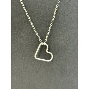 Dainty Sterling Silver Heart Pendant Necklace